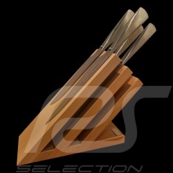 Bloc en bois aimanté 6 couteaux Hêtre by F.A. Porsche Chroma K14