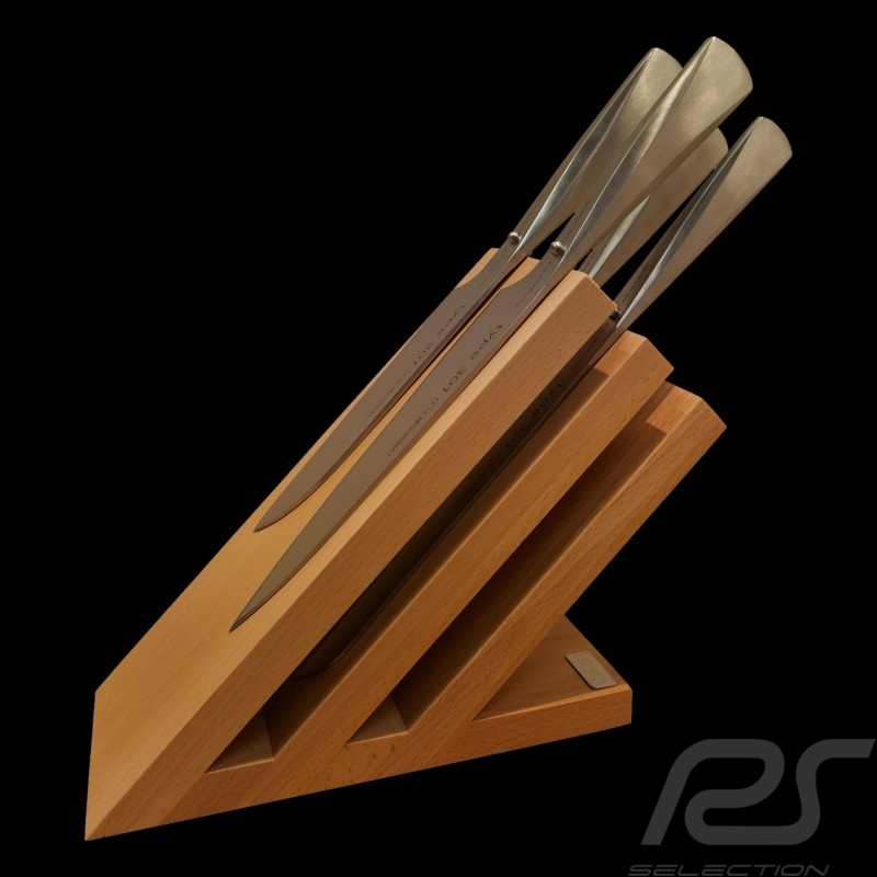 Wooden block for 6 knives Beech by F.A. Porsche Chroma K14