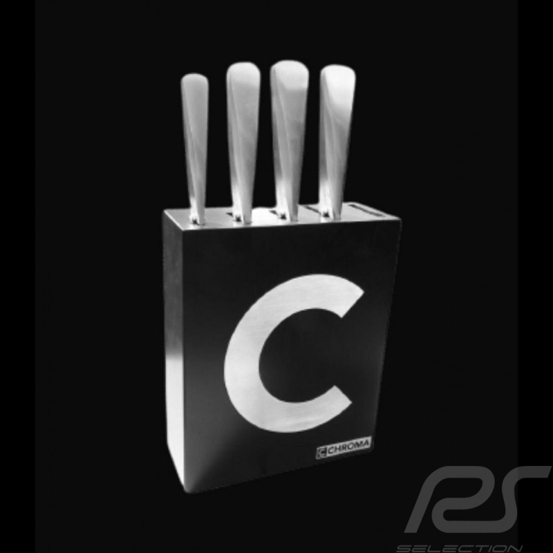 Wooden block for 5 knives Black by F.A. Porsche Chroma P14