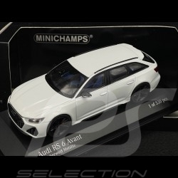 Audi RS6 Avant 2019 Blanc Glacier Métallique 1/43 Minichamps 410018012