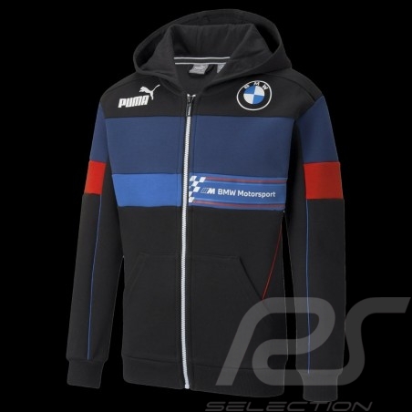 Veste BMW Motorsport Puma Softshell Noir / Bleu / Rouge 535071-01 - Enfant - face avant