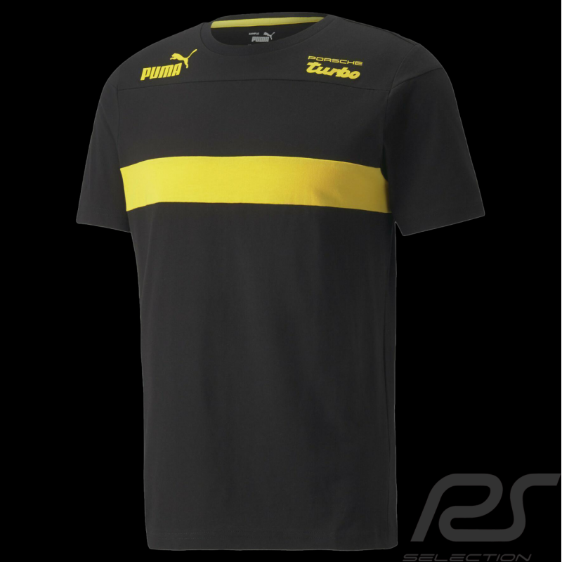 rukken auteur Verzamelen Porsche Turbo T-shirt Puma Black / Yellow 533781-01 - men