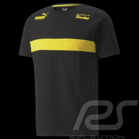 Porsche Turbo T-shirt Puma Schwarz / Gelb 533781-01 - herren