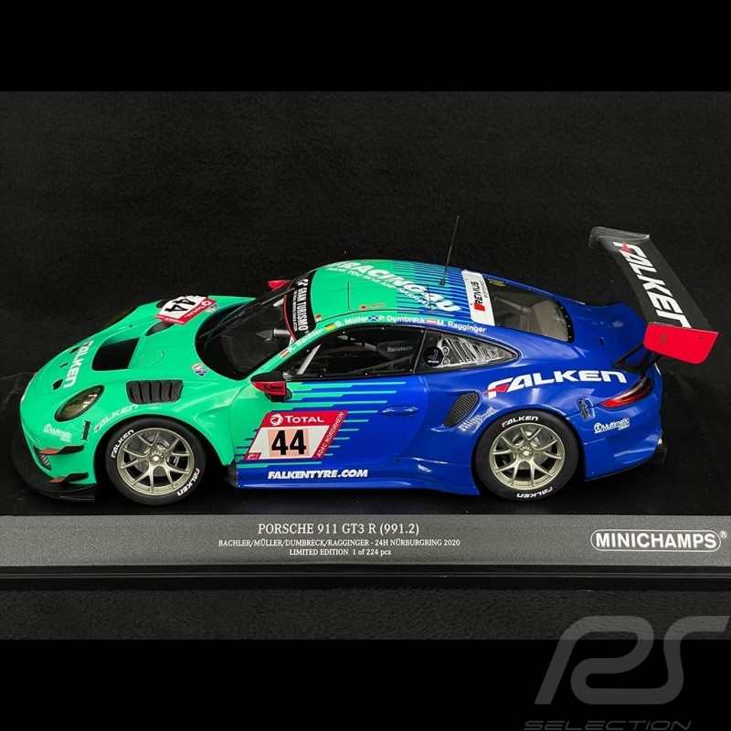 Porsche 911 GT3 R Type 991 n°44 Team Falken 24h Nürburgring 2020 1/18 Minichamps 153206044