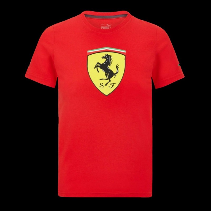 Puma T-Shirts Scuderia Ferrari Race Colored Big Shield Homme Rouge