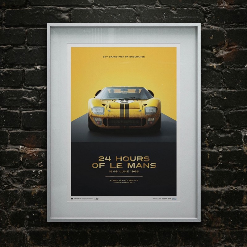 Ford GT40 XGT-1 Poster 24h Le Mans 1966 Collector's Edition