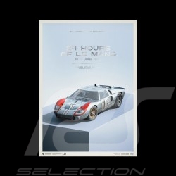 Ford GT40 P/1015 Poster 24h Le Mans 1966 Collector's Edition