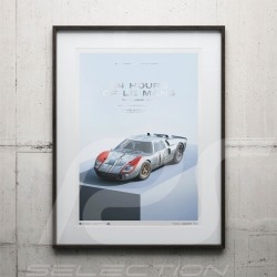 Ford GT40 P/1015 Poster 24h Le Mans 1966 Collector's Edition