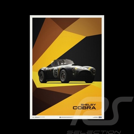 Poster Shelby-Ford AC Cobra MK II 1962 Noir Limited Edition