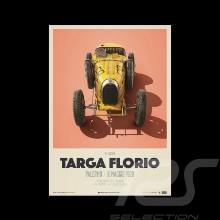 Poster Bugatti T35 Targa Florio 1928 Limited Edition