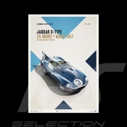 Poster Jaguar Type D 24h Le Mans 1957
