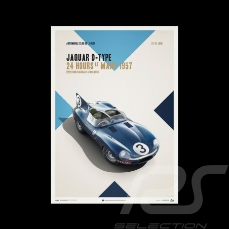Poster Jaguar Type D 24 Ore...