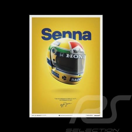 Poster Casque Ayrton Senna GP San Marino 1988
