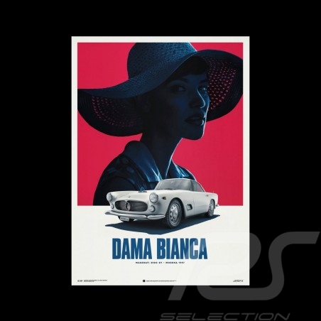 Poster Maserati 3500 GT 1957 Dama Bianca