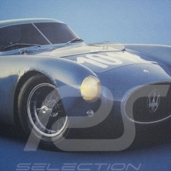 Poster Maserati A6GCS Berlinetta 1954 Bleu Limited edition