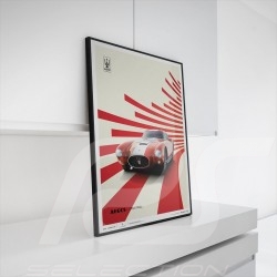 Poster Maserati A6GCS Berlinetta 1954 Rouge Limited edition