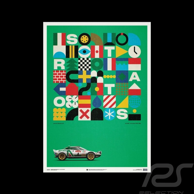 Poster Lancia Stratos HF 1976 Alitalia Limited edition