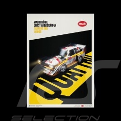 Poster Walter Röhrl - Christian Geistdörfer Audi Quattro S1 Vainqueur San Remo 1985 Alitalia Limited edition