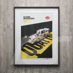 Poster Walter Röhrl - Christian Geistdörfer Audi Quattro S1 Vainqueur San Remo 1985 Alitalia Limited edition