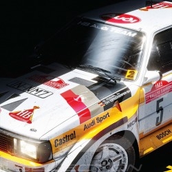 Walter Röhrl - Christian Geistdörfer Audi Quattro S1 Winner San Remo 1985 Alitalia Poster Limited edition