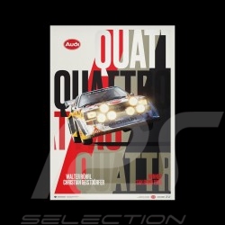 Walter Röhrl - Christian Geistdörfer Audi Quattro S1 Winner San Remo 1985 Alitalia Poster Limited edition