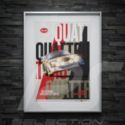 Poster Walter Röhrl - Christian Geistdörfer Audi Quattro S1 Vainqueur San Remo 1985 Alitalia Limited edition