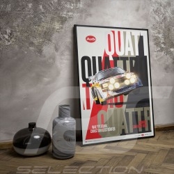 Poster Walter Röhrl - Christian Geistdörfer Audi Quattro S1 Vainqueur San Remo 1985 Alitalia Limited edition