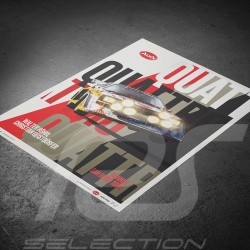 Poster Walter Röhrl - Christian Geistdörfer Audi Quattro S1 Vainqueur San Remo 1985 Alitalia Limited edition