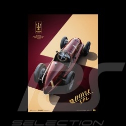 Poster Maserati 8CTF The Boyle Special Vainqueur 500 Mile Indianapolis 1940 Collector's edition