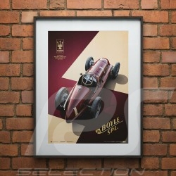 Poster Maserati 8CTF The Boyle Special Vainqueur 500 Mile Indianapolis 1940 Collector's edition