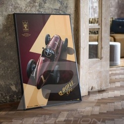 Poster Maserati 8CTF The Boyle Special Vainqueur 500 Mile Indianapolis 1940 Collector's edition