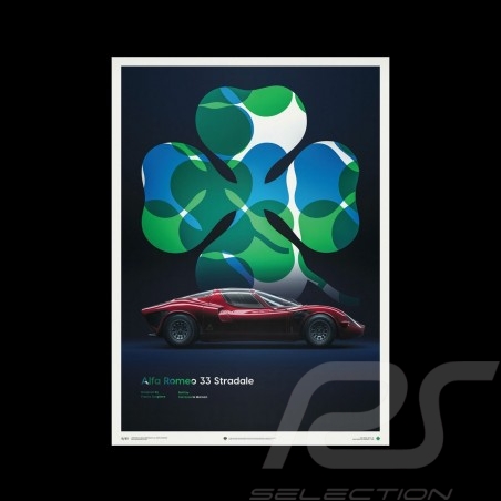 Alfa Romeo 33 Stradale 1968 Rot Poster