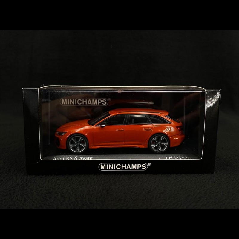 Voiture Miniature de Collection MINICHAMPS 1-18 - AUDI RS 6 Avant - 2019 -  Orange Metallic - 155018012 - Metal - Voiture - Achat & prix