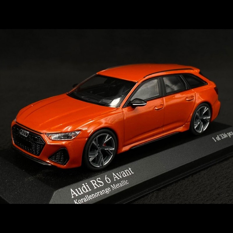 Voiture Miniature de Collection MINICHAMPS 1-18 - AUDI RS 6 Avant - 2019 -  Orange Metallic - 155018012 - Metal - Voiture - Achat & prix