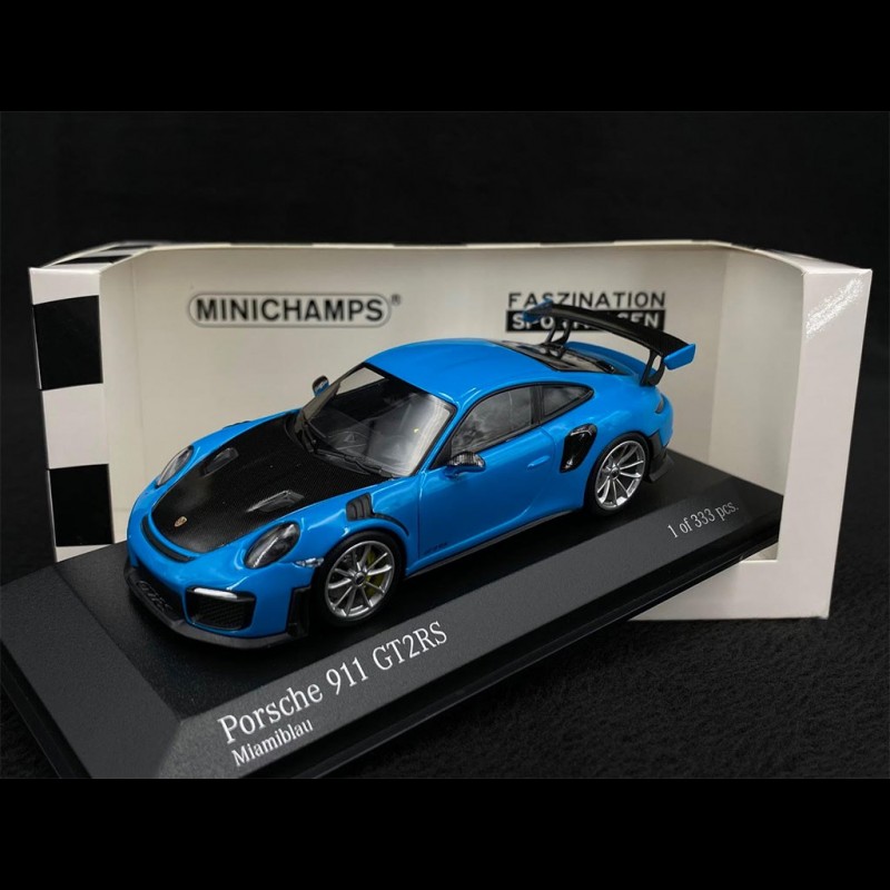 Porsche 911 GT2 RS Type 991 2018 Miami Blue 1/43 Minichamps 413067275