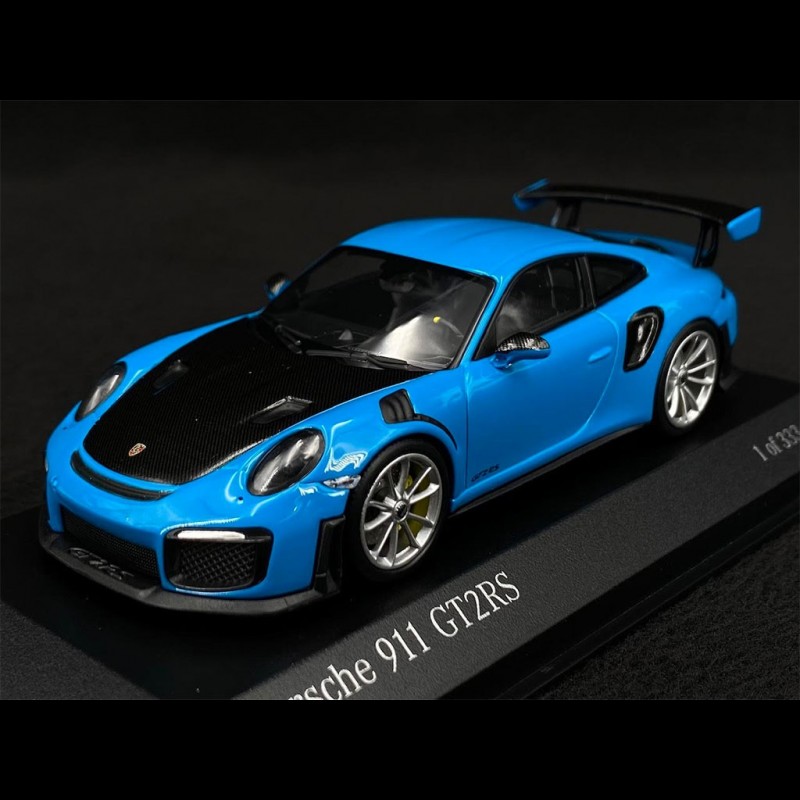 Porsche 911 GT2 RS Type 991 2018 Miami Blue 1/43 Minichamps 413067275