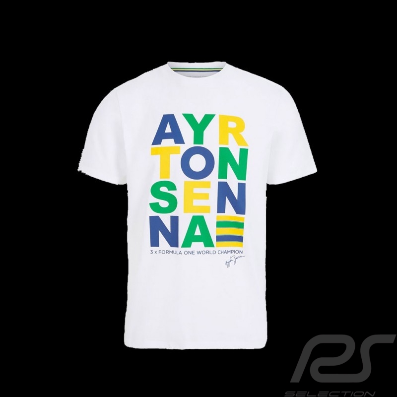 T-shirt Ayrton Senna Formule 1 Blanc 701218227-001 - homme T-shirt Ayrton Senna Formule 1 Blanc 701218227-001 - homme