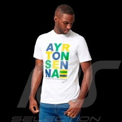 T-shirt Ayrton Senna Formule 1 Blanc 701218227-001 - homme