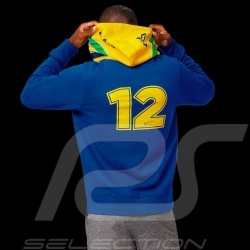 Sweatshirt Ayrton Senna Hoodie mit Kapuze marineblau 701218234-001 - Herren