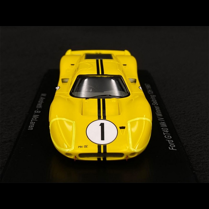 Miniature Spark 1/43 – Ford GT40 Mk IV N°1 Vainqueur 12h Sebring 1967, Résine, Neuve