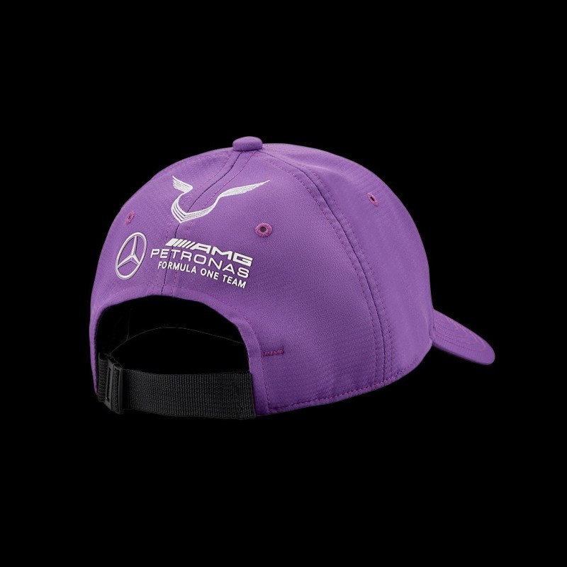 Mercedes AMG Petronas F1 Trucker Cap 2024 - Lewis Hamilton Edition, Schwarz, Druckknopf-Verschluss