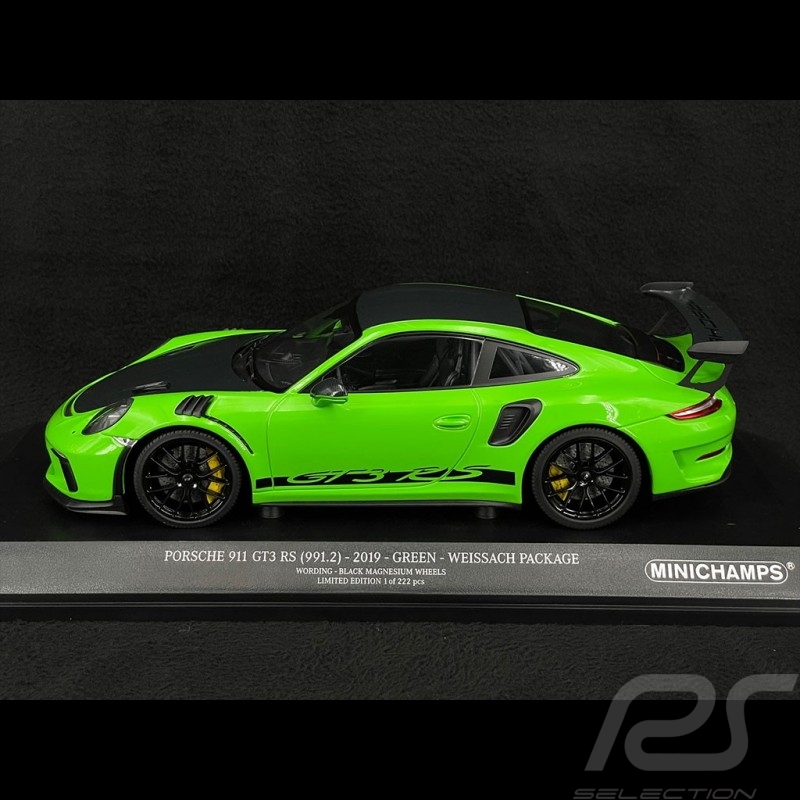 Porsche 911 GT3 RS Type 991 2019 Weissach Package Lizard Green 1/18 Minichamps 153068233