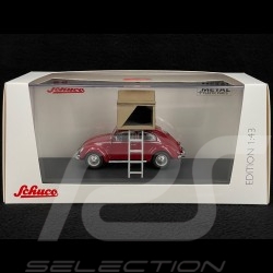 Volkswagen Coccinelle Beetle 1960 avec tente sur le toit Rouge 1/43 Schuco 450377500