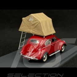 Volkswagen Käfer Beetle 1960 mit Zelt auf dem Dach Rot 1/43 Schuco 450377500