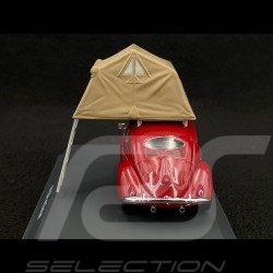 Volkswagen Coccinelle Beetle 1960 avec tente sur le toit Rouge 1/43 Schuco 450377500