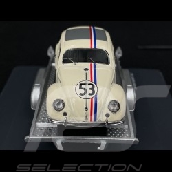 Volkswagen T1b Pick-Up n°53 mit Anhänger + Herbie the Love Bug n°53 1968 Kreme 1/43 Schuco 450275800