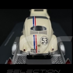Volkswagen T1b Pick-Up n°53 avec remorque + Herbie / Choupette n°53 1968 Crème 1/43 Schuco 450275800