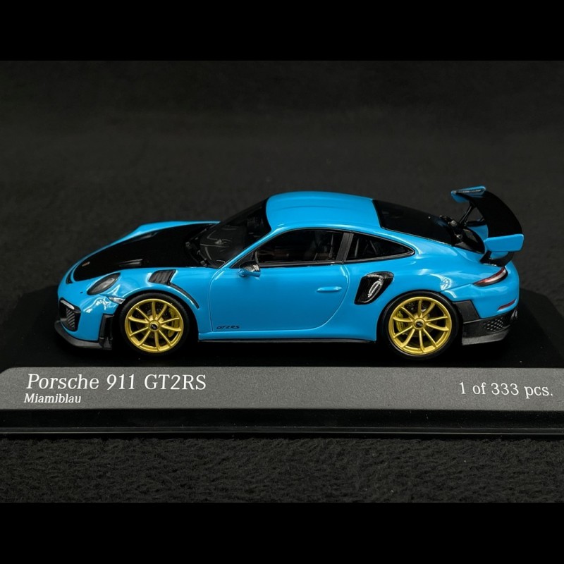 Porsche 911 GT2 RS Type 991.2 2018 Miami Blue 1/43 Minichamps