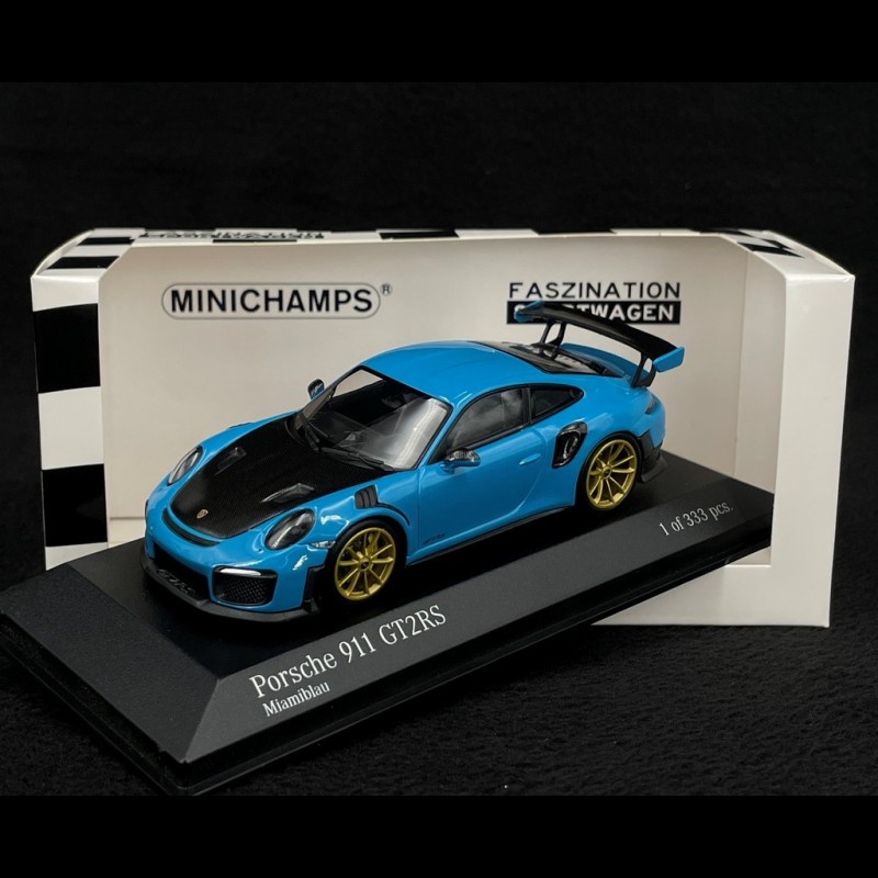 Porsche 911 GT2 RS Type 991.2 2018 Miami Blue 1/43 Minichamps