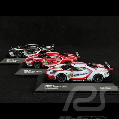 3. Set Ford GT n°66 n°67 n°69 24h Le Mans 2019 1/43 Ixo Models